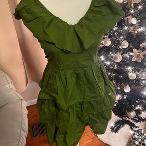 A New Day Green Ruffle Dress